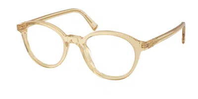 Miu Miu Mu02wv 11t1o1 Women's Glasses Brown Size 50 - Free Lenses - Blue Light Block Available In Transparent Beige