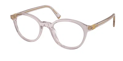 Miu Miu Mu02wv 12w1o1 Women's Glasses Purple Size 50 - Free Lenses - Blue Light Block Available In Transparent Mauve