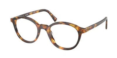 Miu Miu Mu02wvf Asian Fit 14l1o1 Women's Glasses Tortoiseshell Size 50 - Free Lenses - Blue Light Block Avai In Green