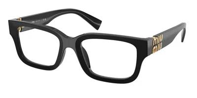 Miu Miu Mu02yvf Asian Fit 16k1o1 Women's Glasses Black Size 54 - Free Lenses - Blue Light Block Available In Metallic