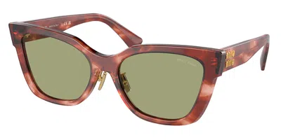 Miu Miu Mu02zs 12q60d Women's Sunglasses Burgundy Size 56 In Brown