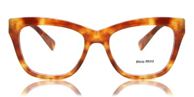 Miu Miu Mu03uv 4bw1o1 Women's Glasses Tortoiseshell Size 54 - Free Lenses - Blue Light Block Available In Light Tortoise