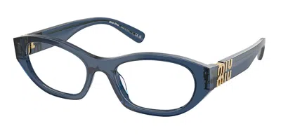 Miu Miu Mu03wv 08q1o1 Women's Glasses Blue Size 53 - Free Lenses - Blue Light Block Available
