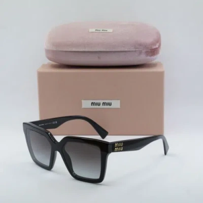 Pre-owned Miu Miu Mu03ys 1ab5d1 Black/gradient Gray 54-17-145 Sunglasses