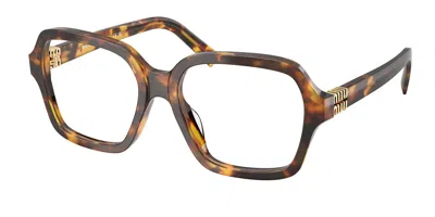 Miu Miu Mu03yvf Asian Fit 14l1o1 Women's Glasses Tortoiseshell Size 54 - Free Lenses - Blue Light Block Avai In Multi