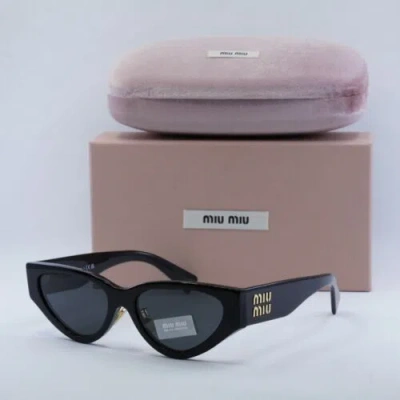 Pre-owned Miu Miu Mu03zs 1ab5s0 Black/dark Grey 54-17-140 Sunglasses Authentic In Gray