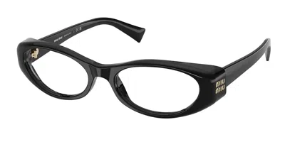 Miu Miu Mu03zv 16k1o1 Women's Glasses Black Size 53 - Free Lenses - Blue Light Block Available In Green