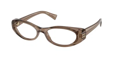 Miu Miu Mu03zvf Asian Fit 26m1o1 Women's Glasses Brown Size 55 - Free Lenses - Blue Light Block Available