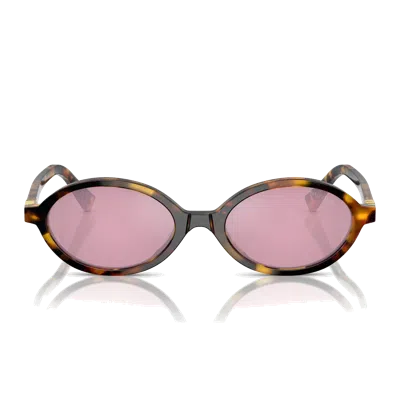 Miu Miu Mu04 Zs Sunglasses In Brown