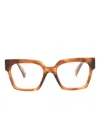 Miu Miu Square-frame Glasses In Brown