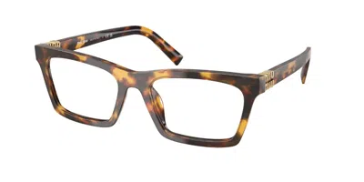 Miu Miu Mu04wvf Asian Fit Women's Glasses, Tortoiseshell, Size 55 In Brown