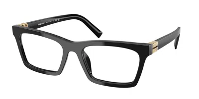 Miu Miu Mu04wvf Vestibilità Orientale 16k1o1 Occhiali Da Vista Neri Per Donna (solo Montatura) In Black