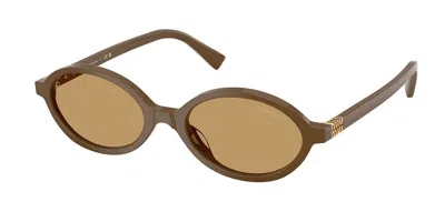 Miu Miu Mu04zs 29q10y Women's Sunglasses Brown Size 50