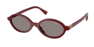 Miu Miu Mu04zsf Asian Fit 21i80q Women's Sunglasses Burgundy Size 50