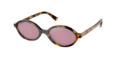 Miu Miu Mu04zsf Asian Fit Vau50d Women's Sunglasses  Size 50 In Pink
