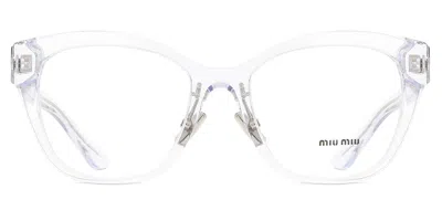 Miu Miu Mu05xvf Asian Fit Women's Glasses, Clear, Size 54 In Transparent