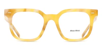 Miu Miu Mu06xv 13u1o1 Women's Glasses Tortoiseshell Size 49 - Free Lenses - Blue Light Block Available In Opaque Cream White Orange Tortoise