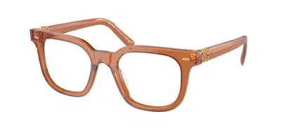 Miu Miu Mu06xv 15t1o1 Women's Glasses Brown Size 49 - Free Lenses - Blue Light Block Available