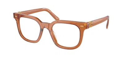 Miu Miu Mu06xvf Asian Fit Women's Glasses, Brown, Size 50