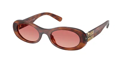Miu Miu Mu06zs 26e50u Occhiali Da Sole Per Donna In Brown