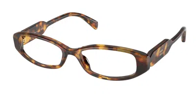 Miu Miu Mu06zv 14l1o1 Women's Glasses Tortoiseshell Size 52 - Free Lenses - Blue Light Block Available In Tortoise Honey