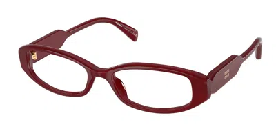 Miu Miu Mu06zv 21i1o1 Women's Glasses Red Size 52 - Free Lenses - Blue Light Block Available In Opal Red