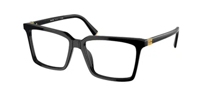 Miu Miu Mu08xvf Asian Fit Women's Glasses, Black, Size 54