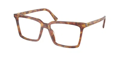 Miu Miu Mu08xvf Asian Fit Women's Glasses, Tortoiseshell, Size 54 In Brown