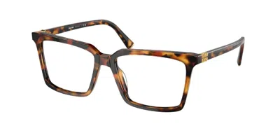 Miu Miu Mu08xvf Asian Fit Women's Glasses, Tortoiseshell, Size 54 In Brown