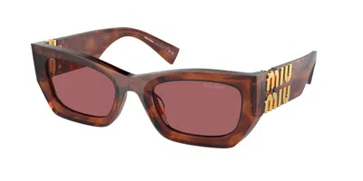 Miu Miu Mu09ws 11q08s Women's Sunglasses Brown Size 53 In Pink