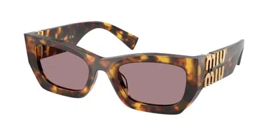 Miu Miu Mu09ws 14l20i Women's Sunglasses Tortoiseshell Size 53 In Brown