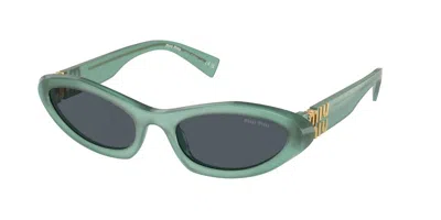 Miu Miu Mu09ys 19l09t Women's Sunglasses Green Size 54