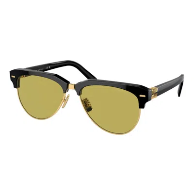 MIU MIU MU09ZS 1AB07O BLACK/OLIVE GREEN