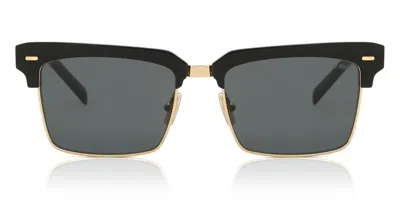 Miu Miu Mu10zs 1ab5s0 Women's Sunglasses Gold Size 54 In Gray