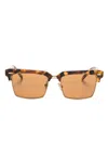 Miu Miu Rectangle-frame Sunglasses In Brown