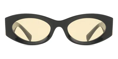 Miu Miu Mu11ws 16k10r Occhiali Da Sole Neri Per Donna In Multi