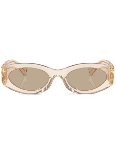 MIU MIU MU11WS OVAL-FRAME SUNGLASSES