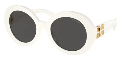Miu Miu Mu11ys Asian Fit 1425s0 Women's Sunglasses White Size 55