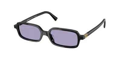 Miu Miu Mu11zs 16k01o Occhiali Da Sole Neri Per Donna In Black