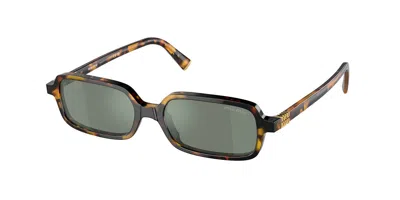 Miu Miu Mu11zs Vau04m Occhiali Da Sole Tartarugatishell Per Donna In Green