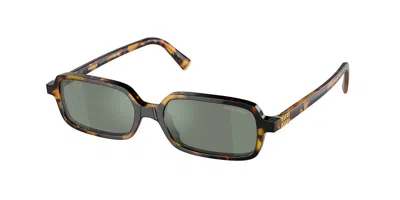 Miu Miu Mu11zsf Vestibilità Orientale Vau04m Occhiali Da Sole Tartarugatishell Per Donna In Brown