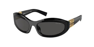 Miu Miu Mu14zsf Asian Fit 16k08z Women's Sunglasses Black Size 61