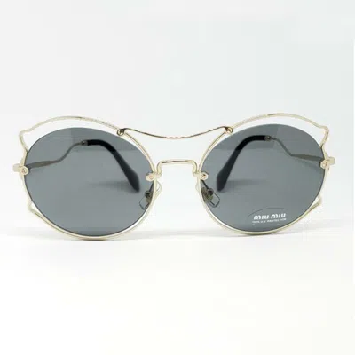 Pre-owned Miu Miu Mu50ss Zv Butterfly Grey Gradient Lens Women Sunglasses In Gray