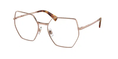 Miu Miu Mu50vv Women's Glasses, Rose-gold, Size 55
