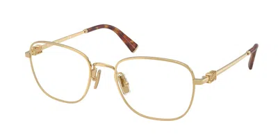 Miu Miu Mu50wv 5ak1o1 Occhiali Da Vista Oro Per Donna (solo Montatura) In Gold