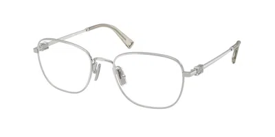Miu Miu Mu50wv 1bc1o1 Women's Glasses Silver Size 53 - Free Lenses - Blue Light Block Available In Gray