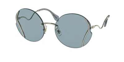 Miu Miu Mu50xs Zvn02f Women's Sunglasses Gold Size 61 In Pale Gold