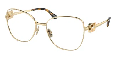 Miu Miu Mu50xv Women's Glasses, Gold, Size 56