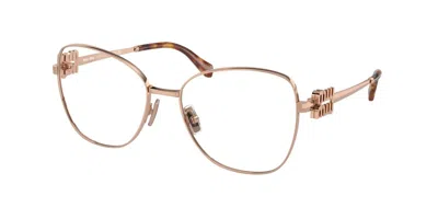 Miu Miu Mu50xv Women's Glasses, Gold, Size 56