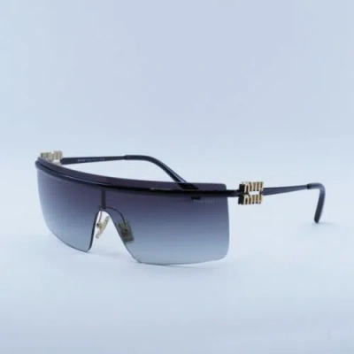 Pre-owned Miu Miu Mu50zs 1ab5d1 Black/gradient Grey -142-130 Sunglasses In Gray